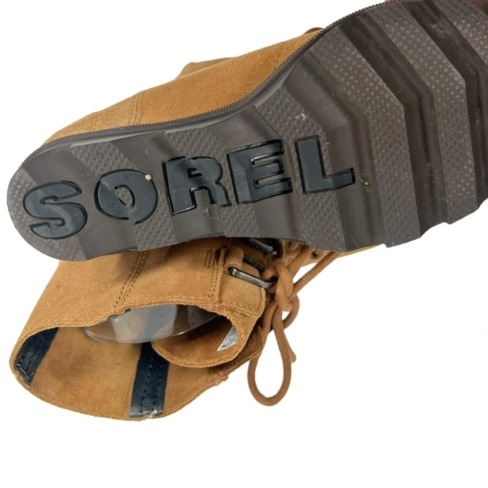 Sorel Joan of Arctic Shimmer Wedge II Lace up boot Camel Youth size 4/35
